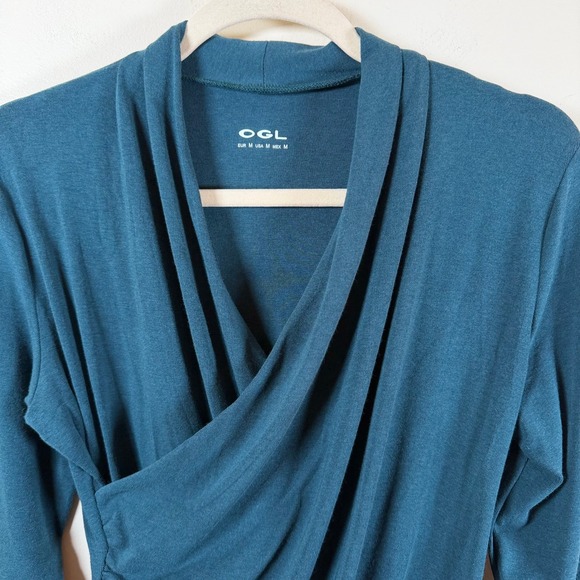 OGL Eco Mousse LiteWarm Surplice Long Sleeve Top Women's M Forest Night Modern - Picture 6 of 11